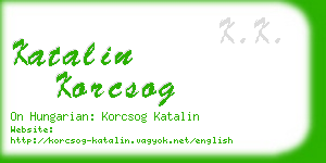 katalin korcsog business card